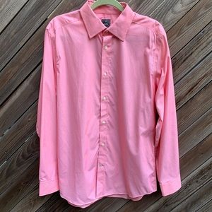 Gap Non-Iron Red and white Pinstripe Cotton shirt.